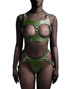 Restrict Lingerie Panties For Strap-on "Lora" Green 7 Restrict Lingerie Panties For Strap-on