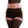 ANOESES Set With Garters "Aura" Pink