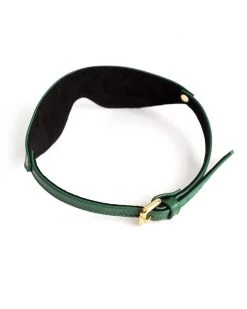Anoeses Restraint Soft Leather Blindfold Mask Emerald