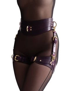 ANOESES Set With Garters "Urania" Violet