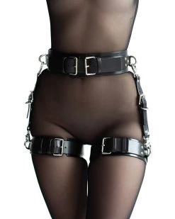 ANOESES Set With Garters "UNO" Black Restraint