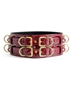Anoeses Belt “Aura” Burgundy Patent Sale