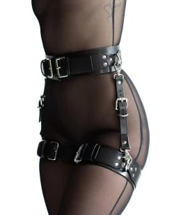 ANOESES Set With Garters "UNO" Black Restraint