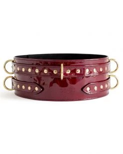 Anoeses Belt “Aura” Burgundy Patent Sale