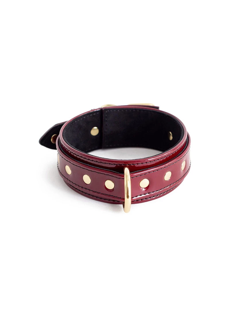 Anoeses Collar "Aura" Burgundy Patent Sale 4 Anoeses Collar "Aura" Burgundy Patent Sale