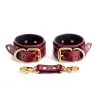 Anoeses Hand & Ankle Cuffs "Aura" Burgundy Patent