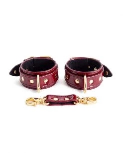 Anoeses Hand & Ankle Cuffs "Aura" Burgundy Patent