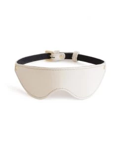 Anoeses Soft Leather Blindfold Mask Ivory Restraint