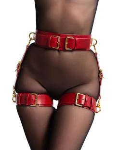 ANOESES Set With Garters "UNO" Red Restraint