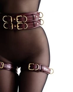 Anoeses Thigh Cuffs "Aura" Burgundy Restraint 15 Anoeses Thigh Cuffs