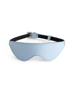Anoeses Restraint Soft Leather Blindfold Mask Light Blue