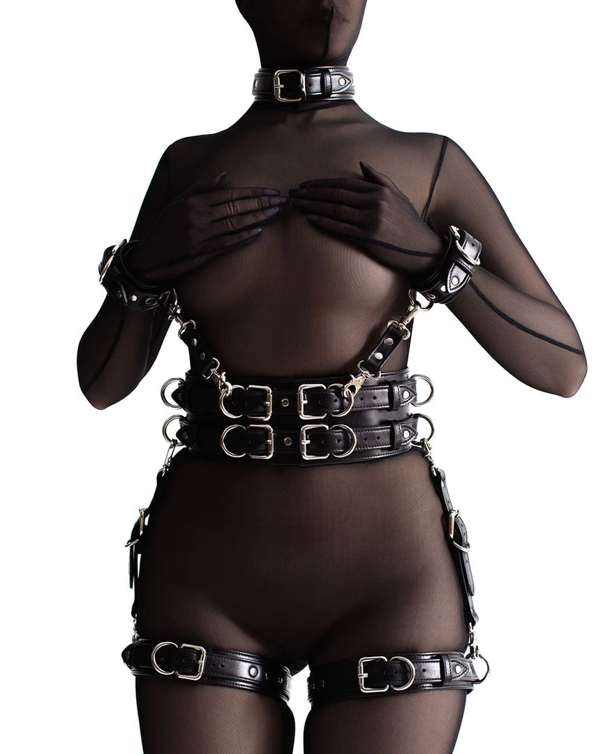 Anoeses Thigh Cuffs "Aura" Vegan Black 8 Anoeses Thigh Cuffs "Aura" Vegan Black