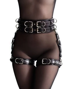 ANOESES Set With Garters "Aura" Black