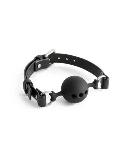 Anoeses Hard Leather Gag Black Restraint
