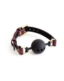 Anoeses Soft Leather Gag Burgundy Patent